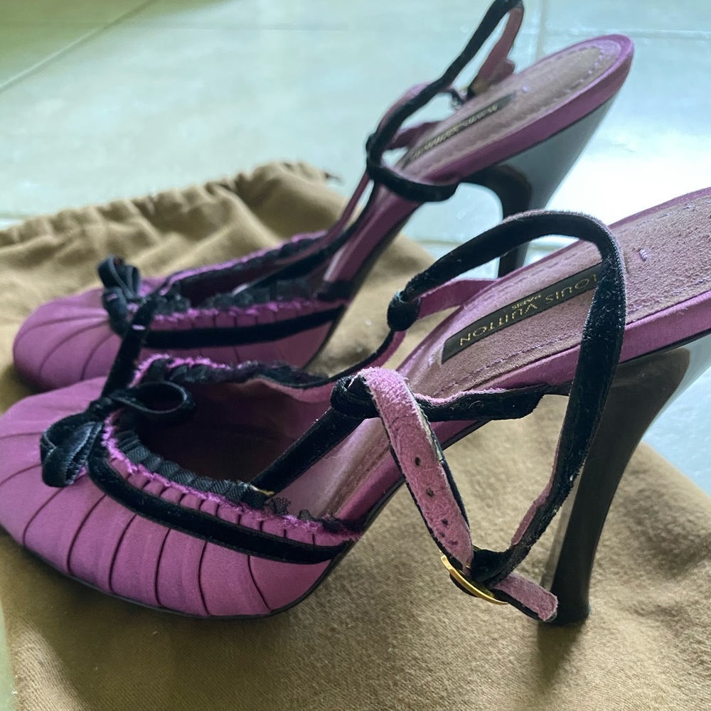 Louis Vuitton spike-heeled ballet type sandals